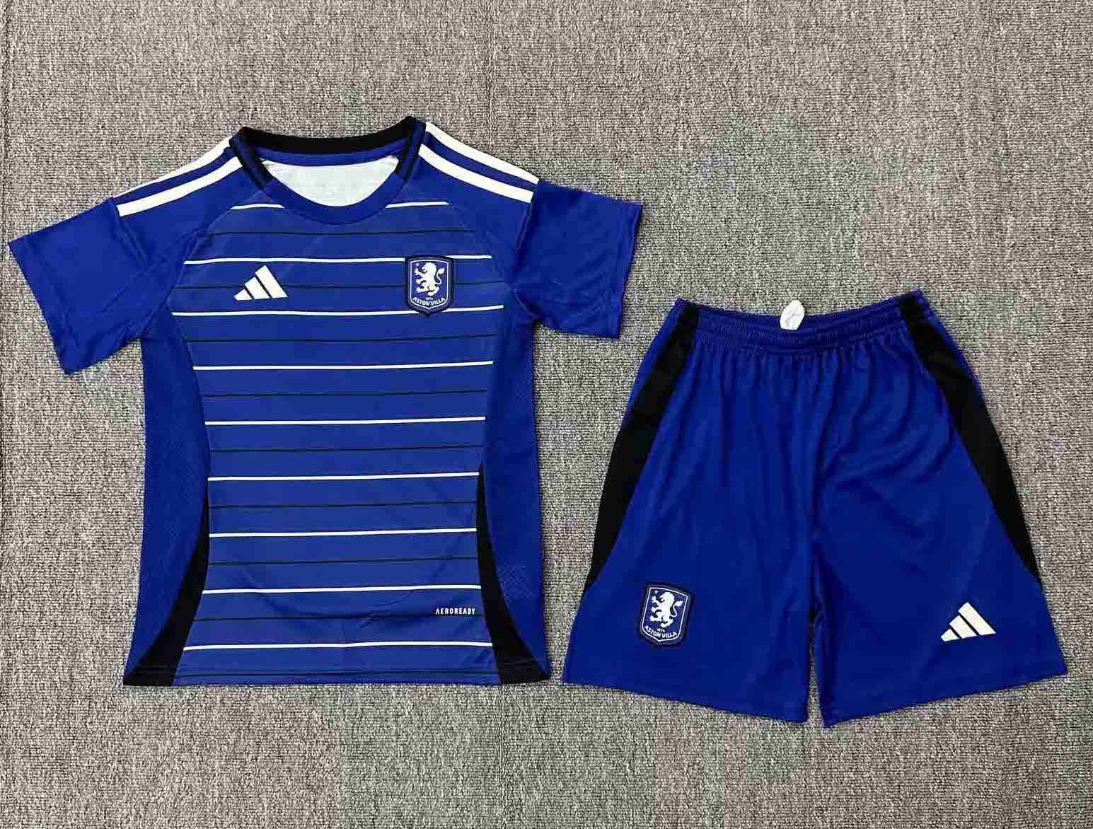 Aston Villa Football Jersey Third Away Kids Kit Jersey+Shorts 2024/25 - sinoshirt