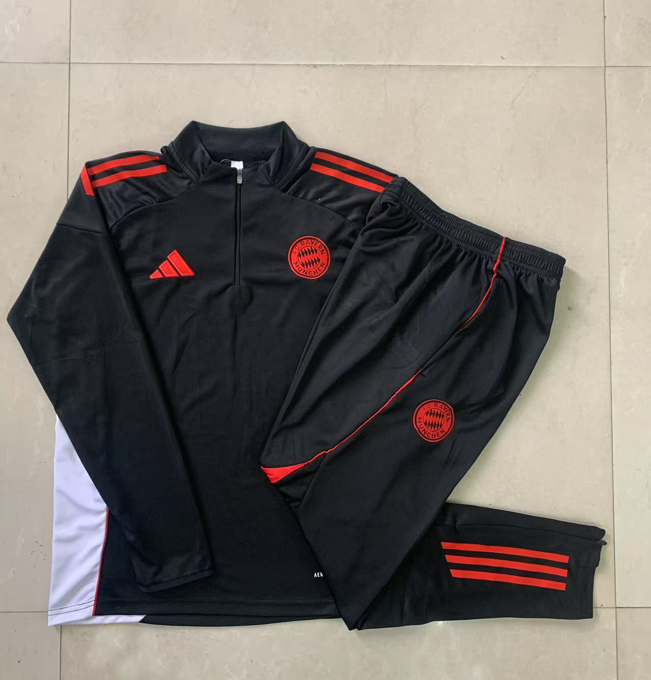 Kids Bayern Munich Training Kit (Sweatshirt+Pants) Black 2025/26 - sinoshirt