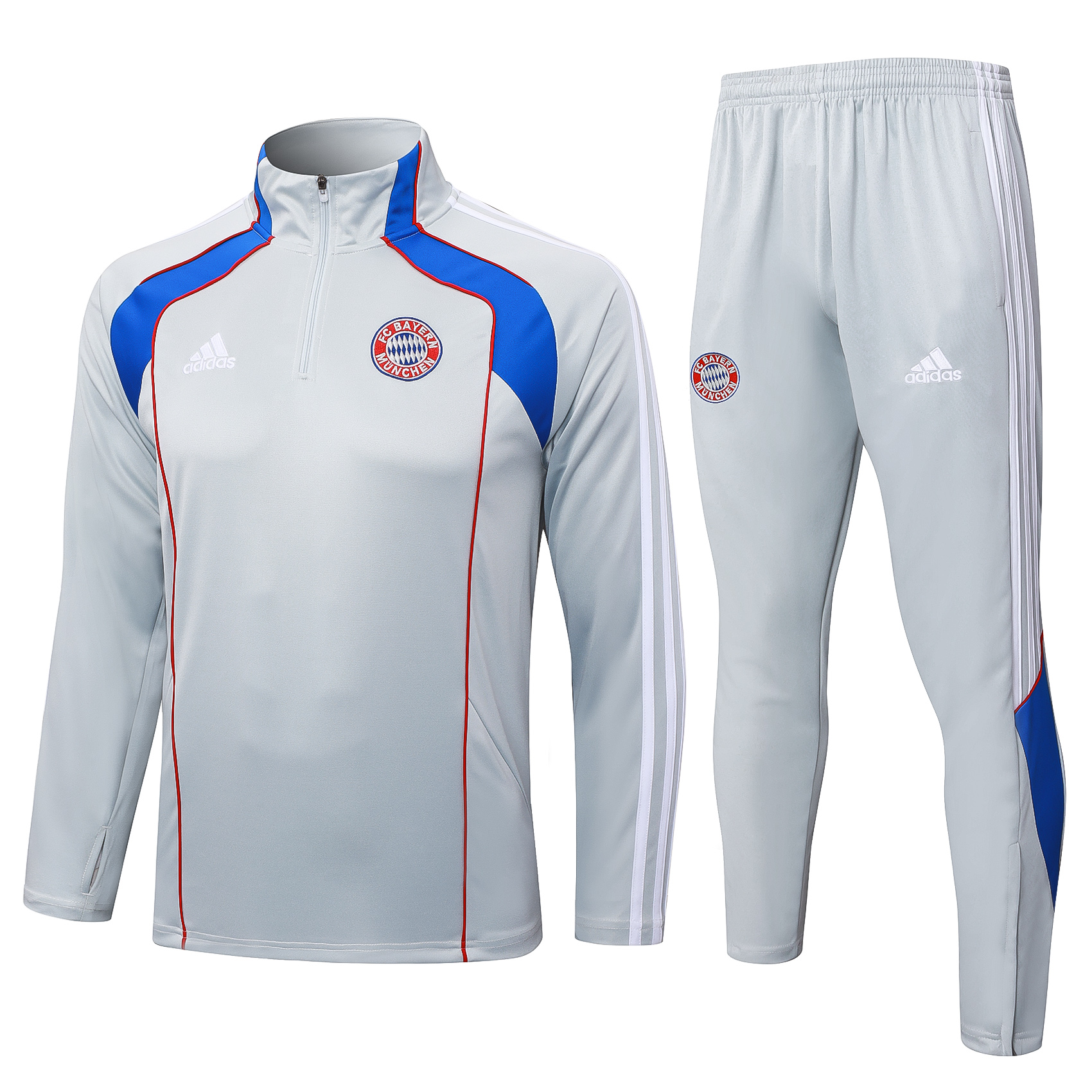 Bayern Munich Training Kit (Sweatshirt+Pants) Light Grey 2025/26 - sinoshirt