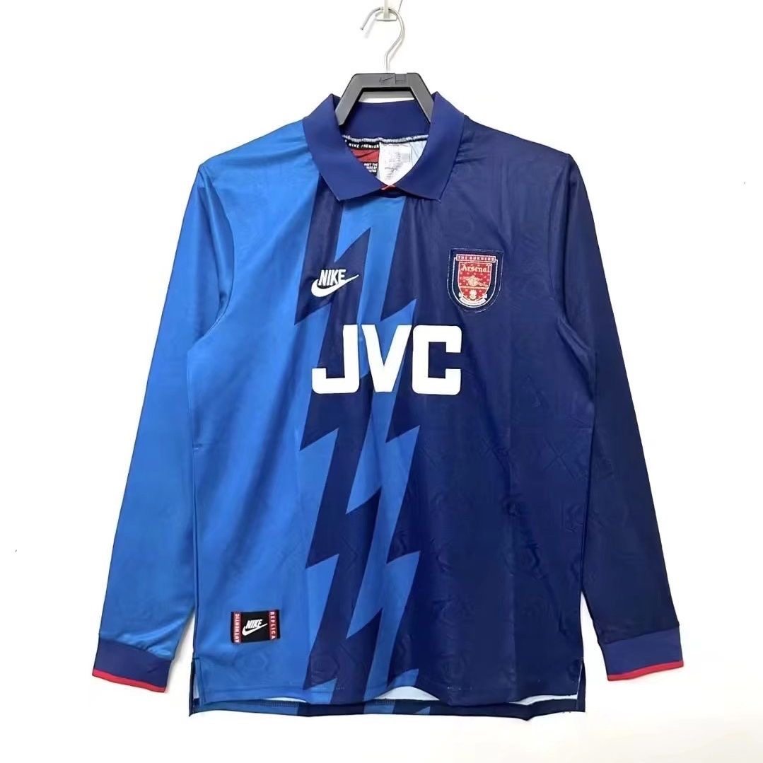 Arsenal Soccer Retro Jersey Away Long Sleeve Custom Shirt 1995-96 - sinoshirt
